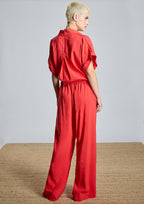 Pantalón ALBA CONDE fluido color rojo