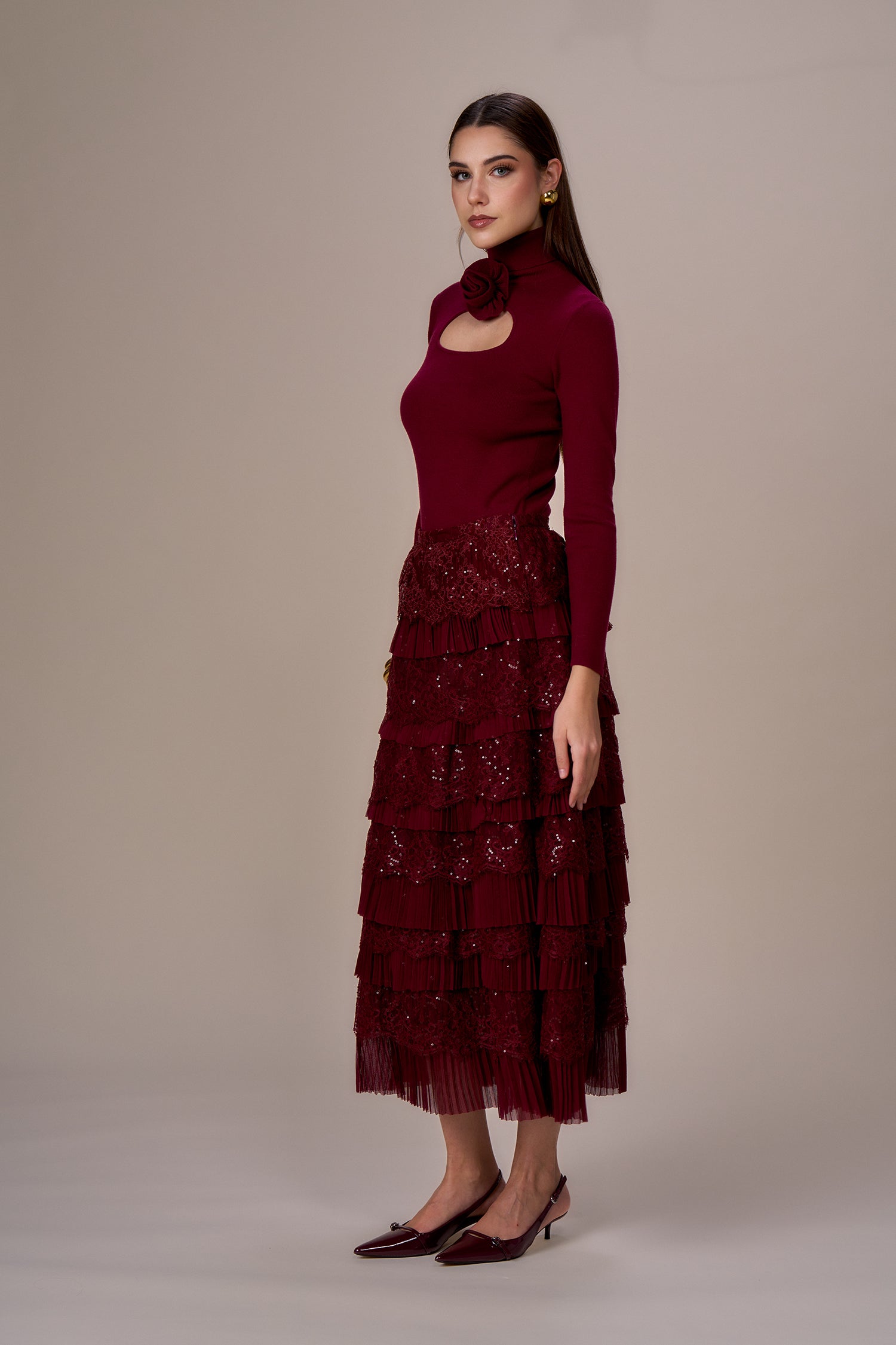 Suéter NO SECRETS de punto con rosa