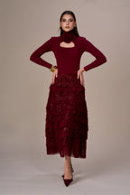 Suéter NO SECRETS de punto con rosa