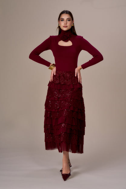 Suéter NO SECRETS de punto con rosa