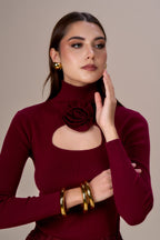 Suéter NO SECRETS de punto con rosa