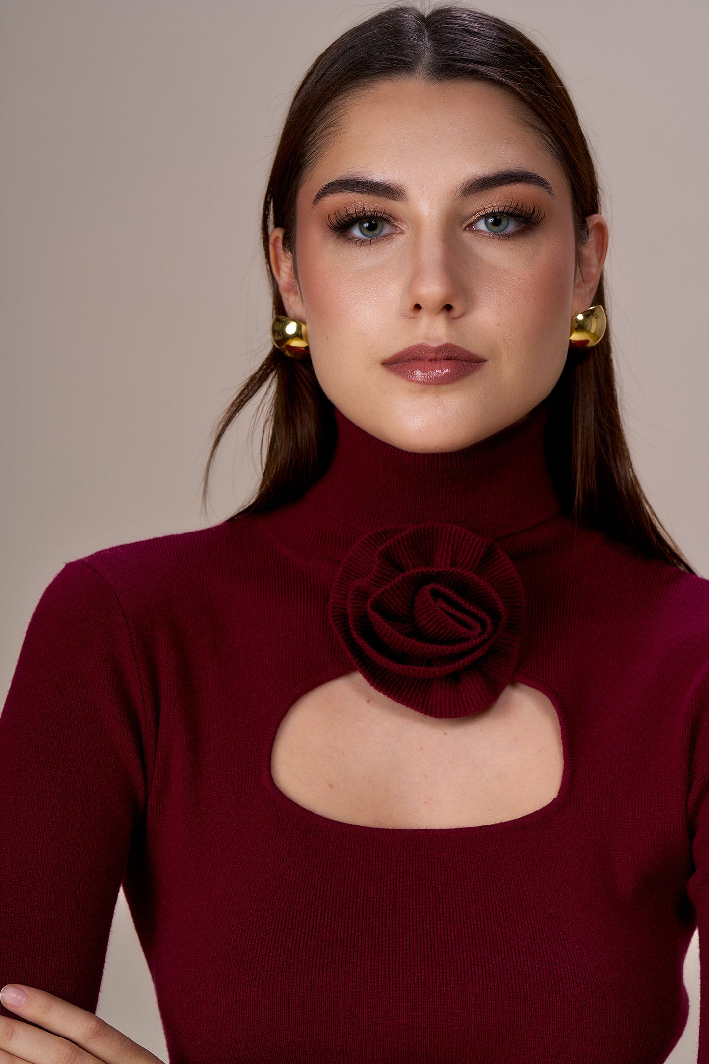 Suéter NO SECRETS de punto con rosa