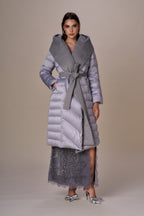 Parka NO SECRETS largo gris plata