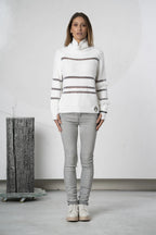 Jersey ELISA CAVALETTI con efecto pelo blanco