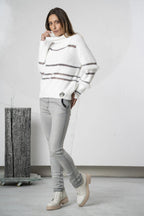 Jersey ELISA CAVALETTI con efecto pelo blanco