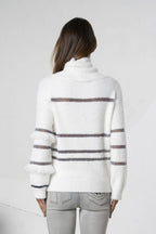 Jersey ELISA CAVALETTI con efecto pelo blanco