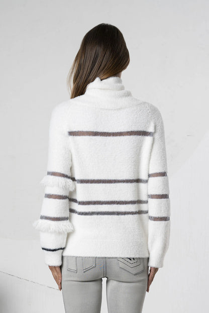 Jersey ELISA CAVALETTI con efecto pelo blanco