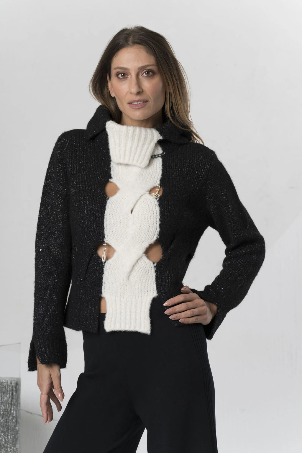 Jersey ELISA CAVALETTI blanco y negro