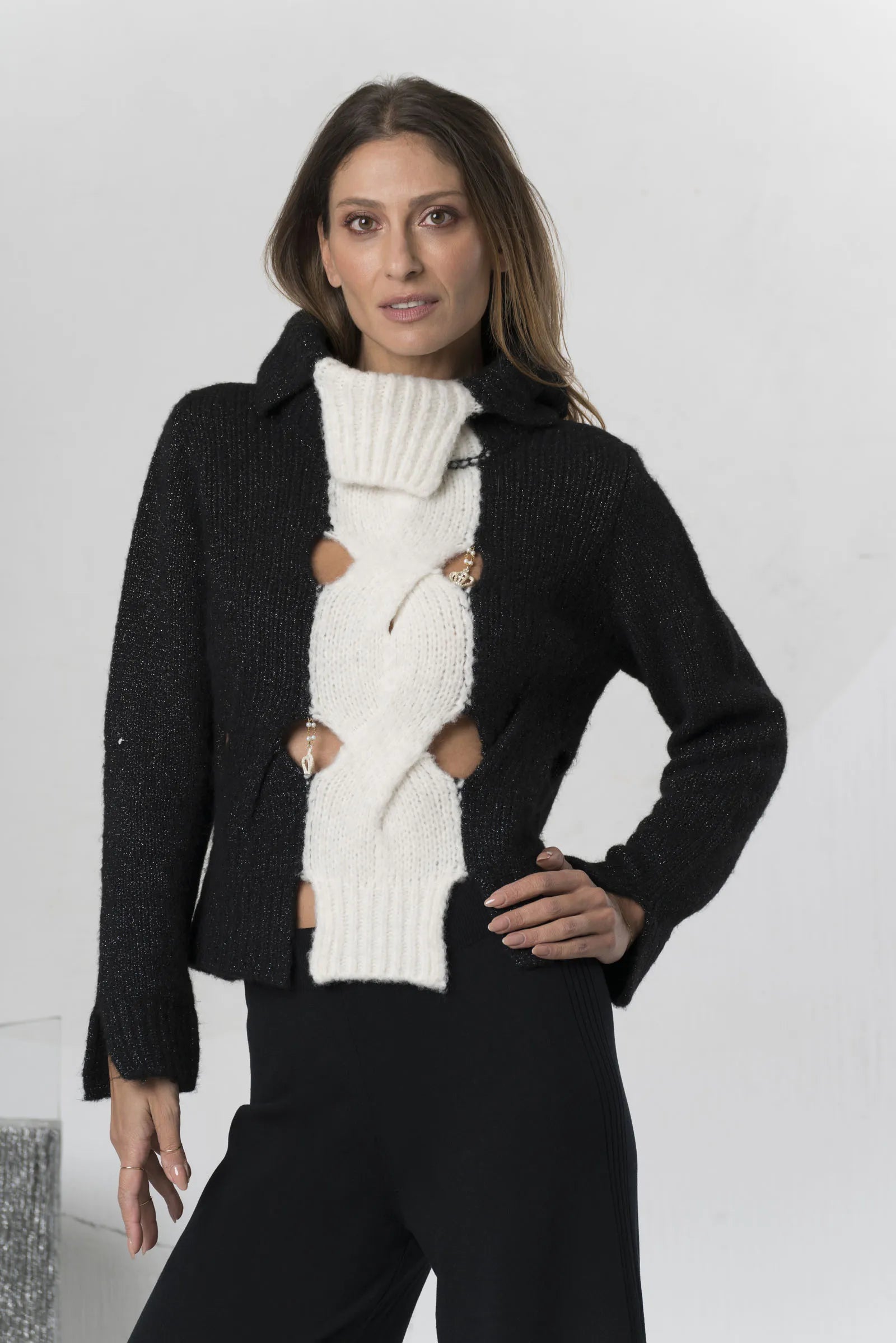 Jersey ELISA CAVALETTI blanco y negro