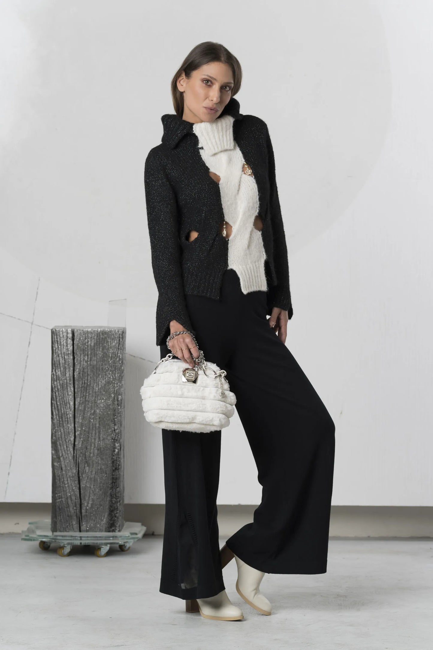 Jersey ELISA CAVALETTI blanco y negro