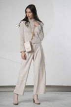 Jersey ELISA CAVALETTI rosa con cuello alto