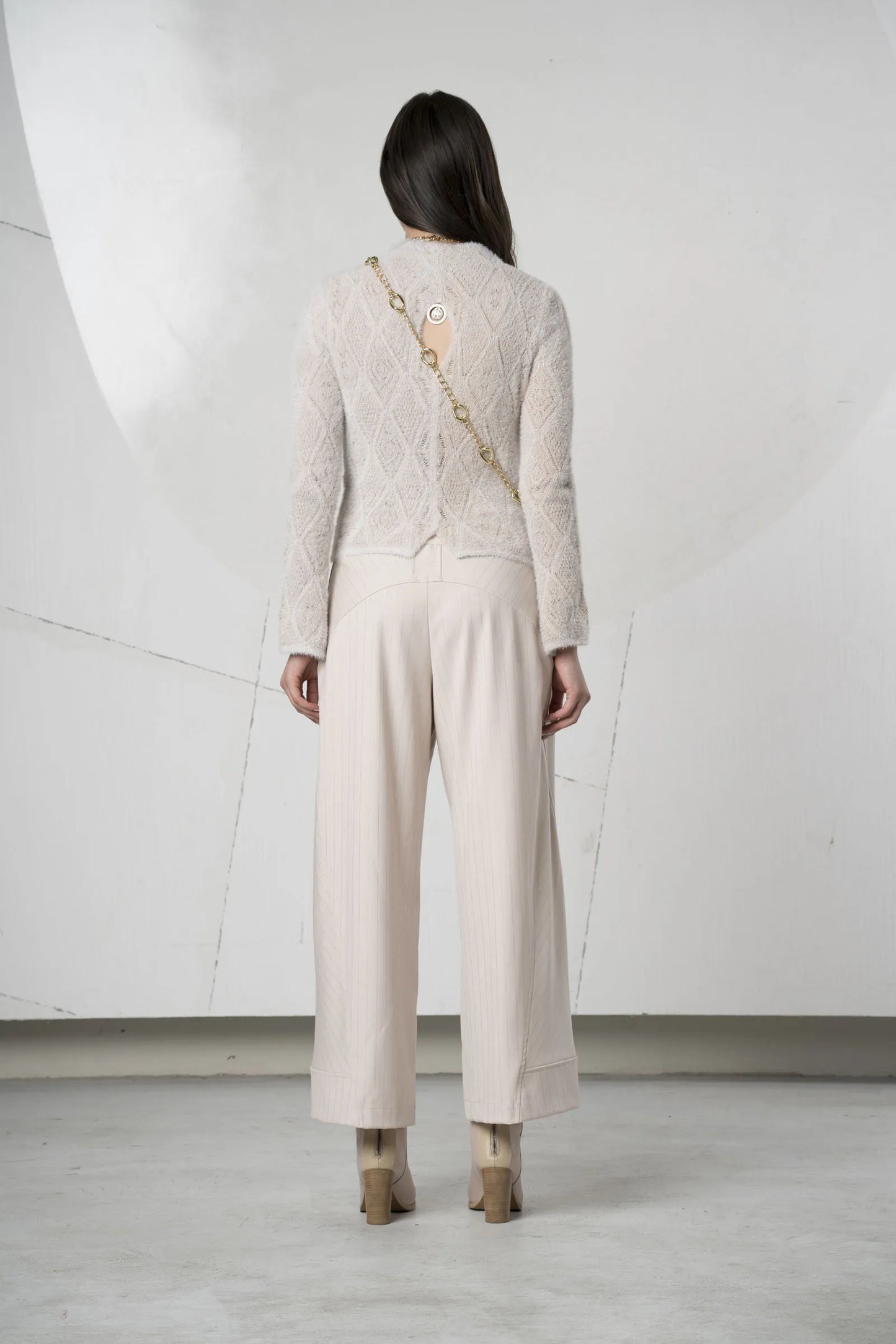 Jersey ELISA CAVALETTI rosa con cuello alto