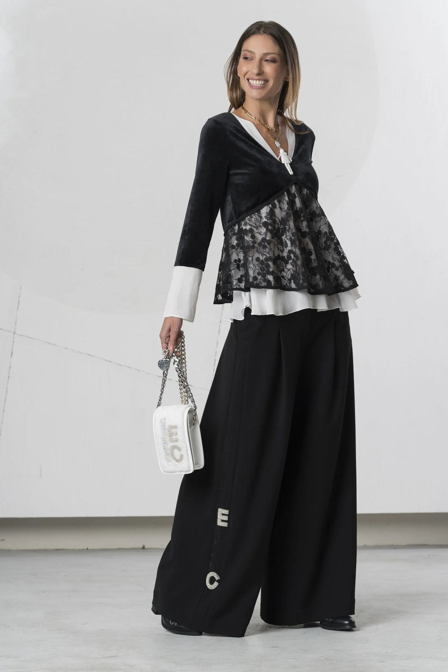 Blusa ELISA CAVALETTI efecto camisero