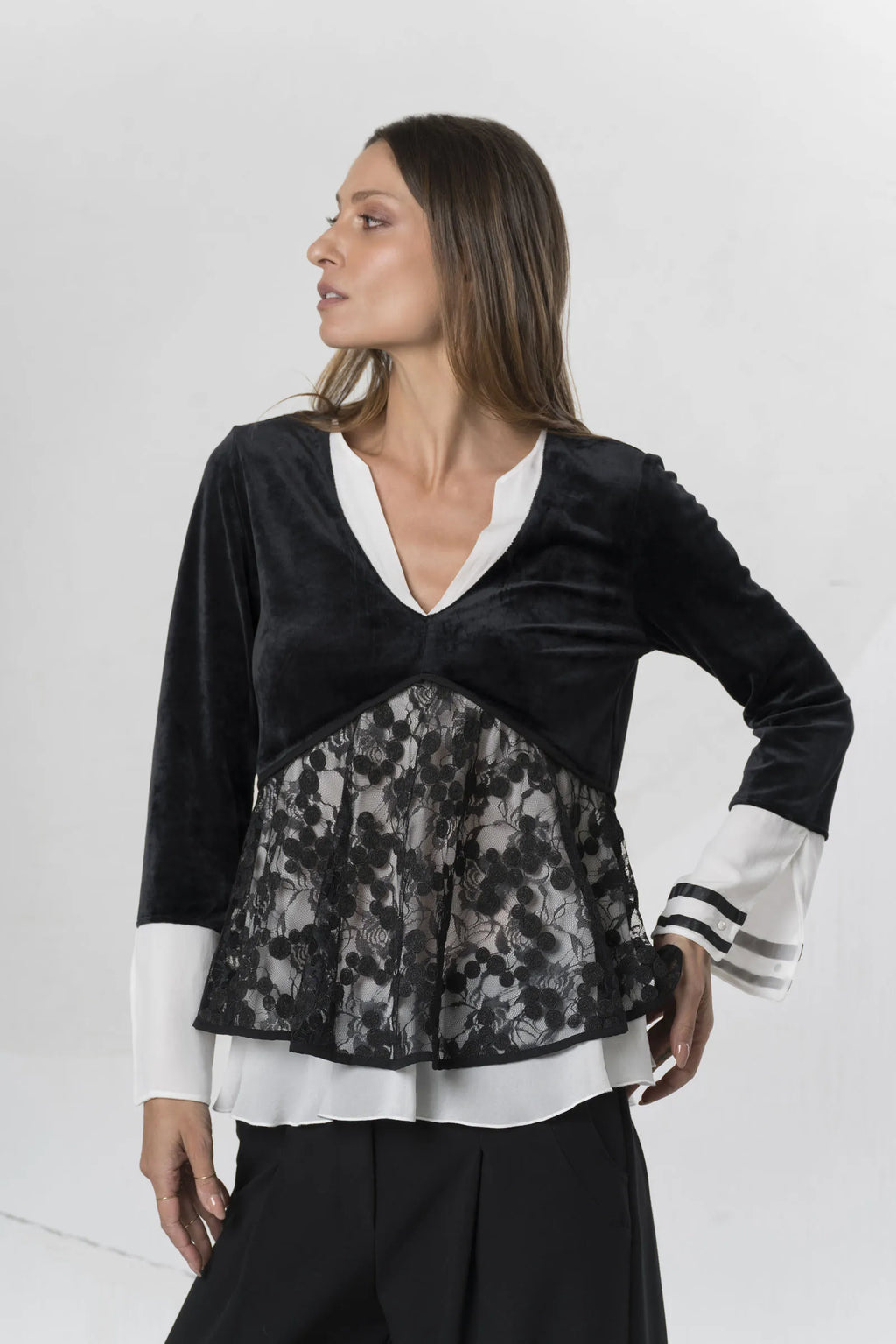 Blusa ELISA CAVALETTI efecto camisero