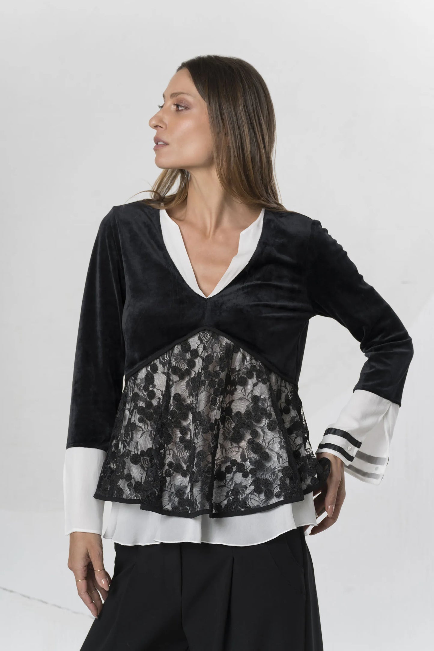 Blusa ELISA CAVALETTI efecto camisero