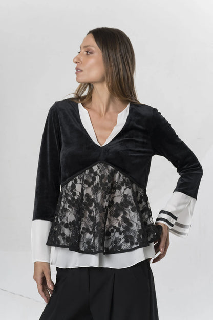 Blusa ELISA CAVALETTI efecto camisero