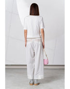 Pantalón ELISA CAVALETTI a rayas blanco y negro