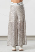 Pantalón ELISA CAVALETTI de lentejuelas plateado