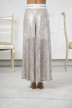 Pantalón ELISA CAVALETTI de lentejuelas plateado