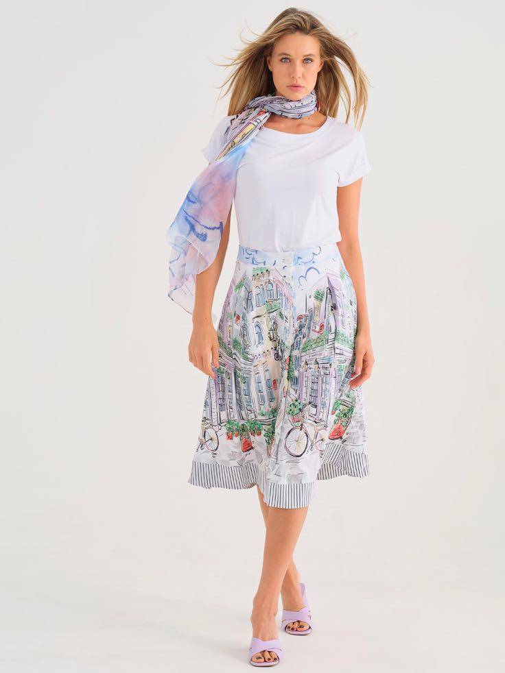 Falda DOLCEZZA MONTREAL midi estampada