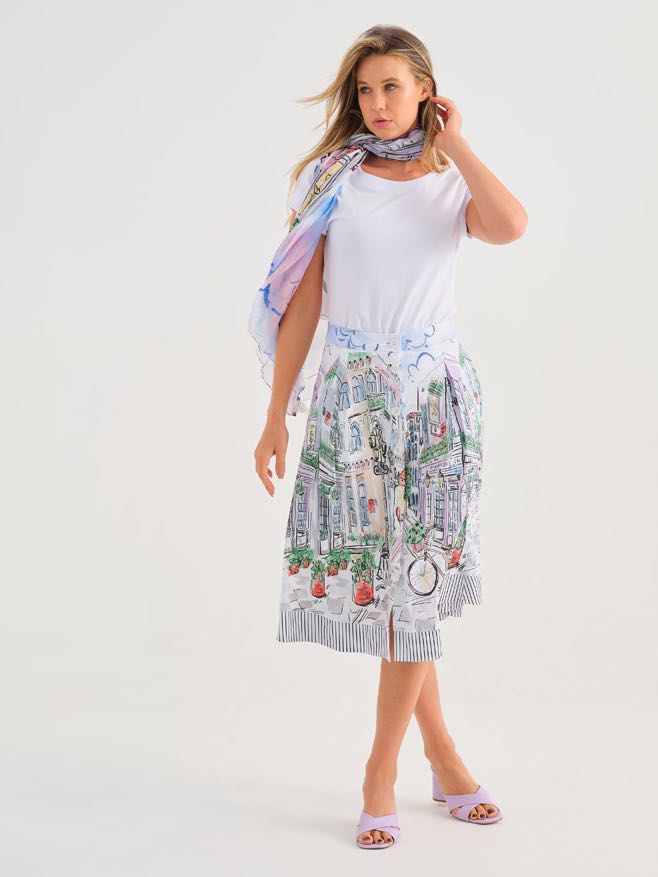 Falda DOLCEZZA MONTREAL midi estampada