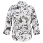 Camisa DOLCEZZA MONTREAL estampada en blanco y negro