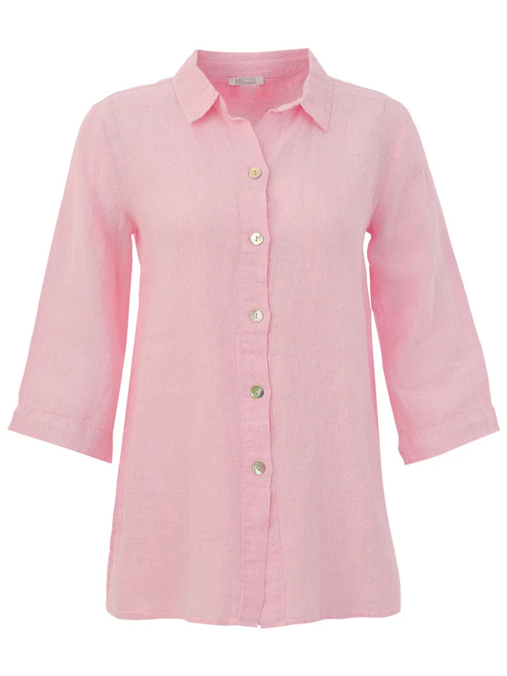 Camisa DOLCEZZA MONTREAL lino color rosa suave