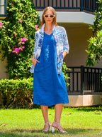 Vestido DOLCEZZA MONTREAL midi azulón