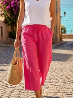 Pantalón DOLCEZZA MONTREAL de lino fucsia