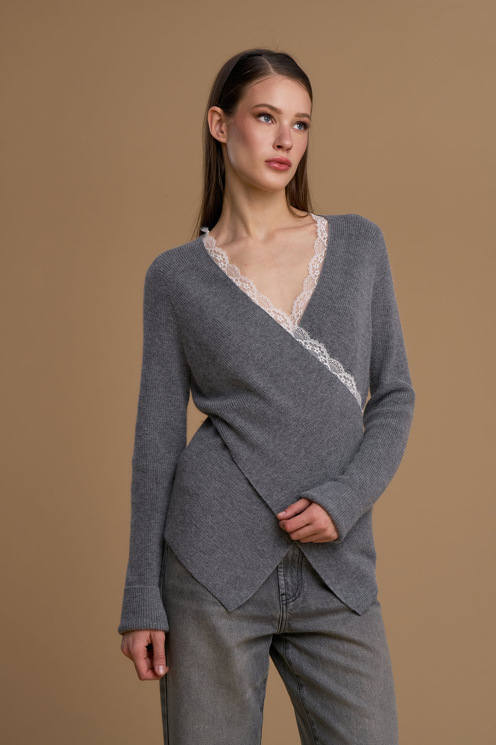 Jersey NO SECRETS cruzado con encaje