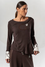 Camiseta ELISA CAVALETTI con puños fantasía