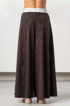 Pantalón ELISA CAVALETTI corte palazzo en marrón chocolate