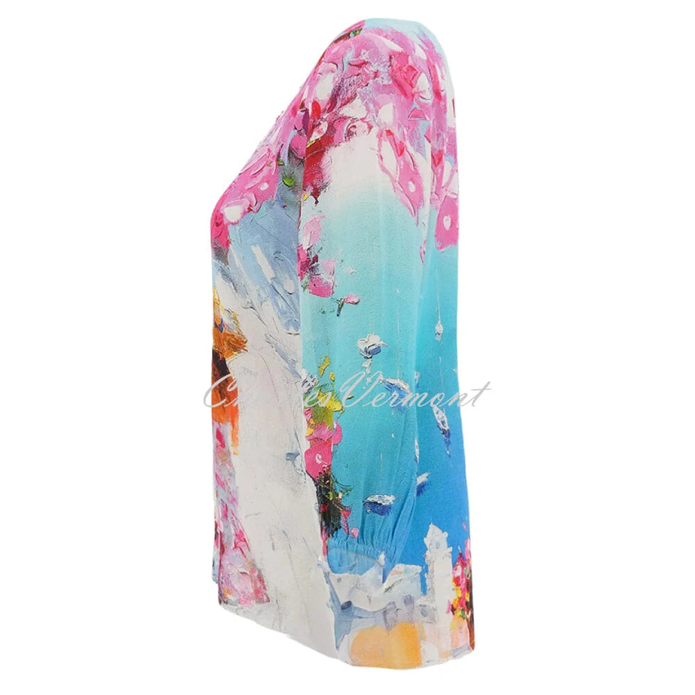 Blusón DOLCEZZA MONTREAL estampado VERANO EN SANTORINI