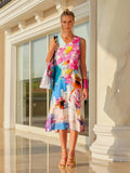 Vestido DOLCEZZA MONTREAL midi SUMMER IN SANTORINI