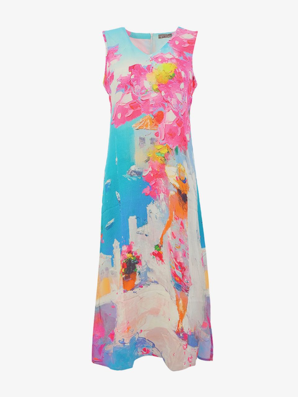 Vestido DOLCEZZA MONTREAL midi SUMMER IN SANTORINI