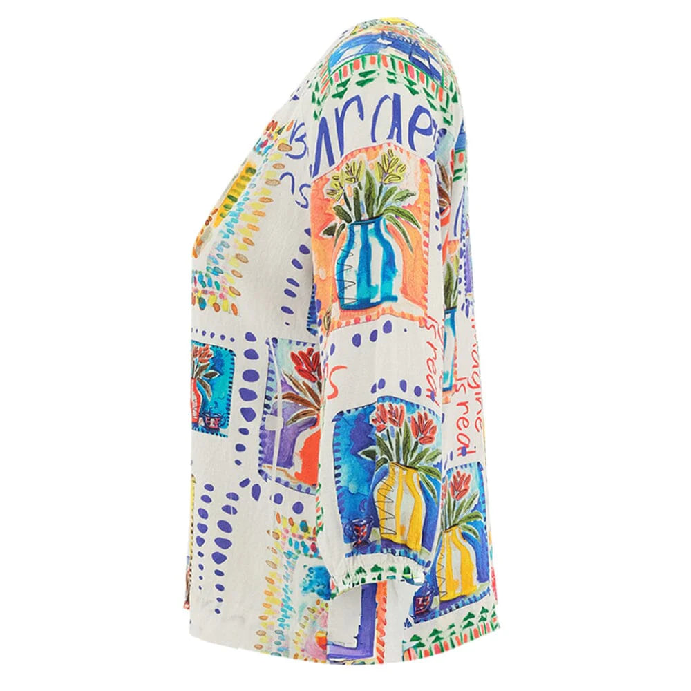 Blusa DOLCEZZA MONTREAL de lino MY HANDMADE GARDEN