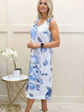 Vestido DOLCEZZA MONTREAL de flores azules