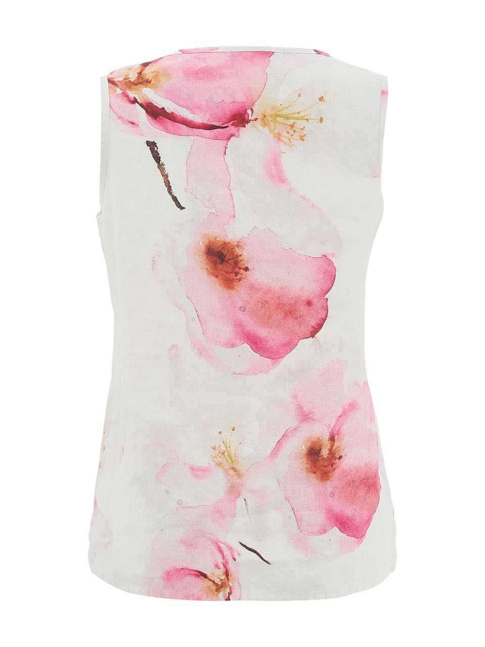 Top DOLCEZZA MONTREAL de lino estampado primaveral