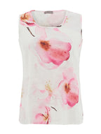 Top DOLCEZZA MONTREAL de lino estampado primaveral