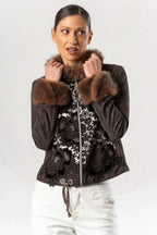 Chaqueta ELISA CAVALETTI con cuello de pelo
