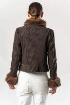 Chaqueta ELISA CAVALETTI con cuello de pelo