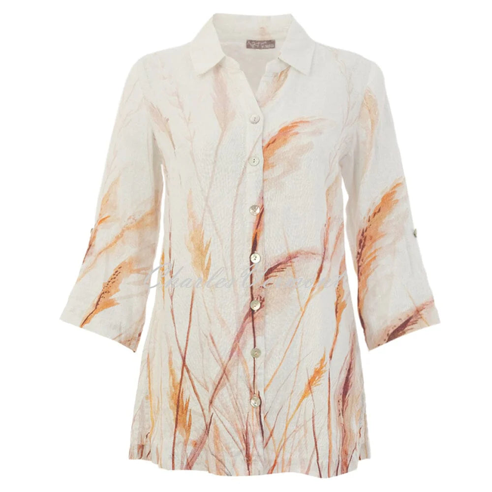 Blusa DOLCEZZA MONTREAL lino estampado beige