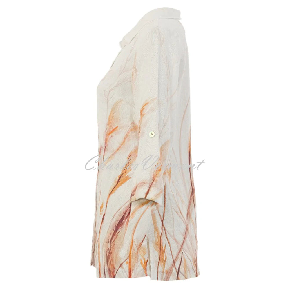 Blusa DOLCEZZA MONTREAL lino estampado beige