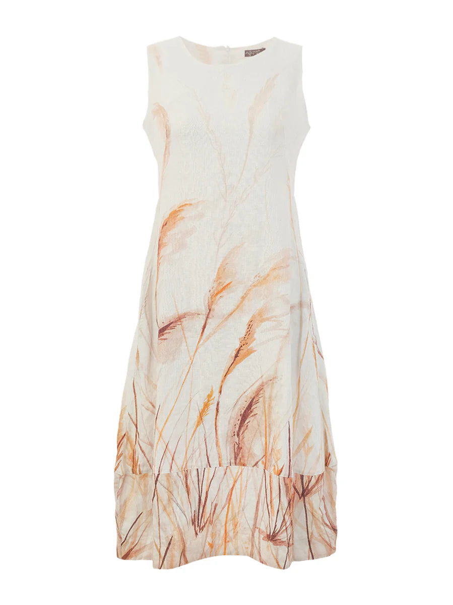 Vestido DOLCEZZA MONTREAL en blanco y beige