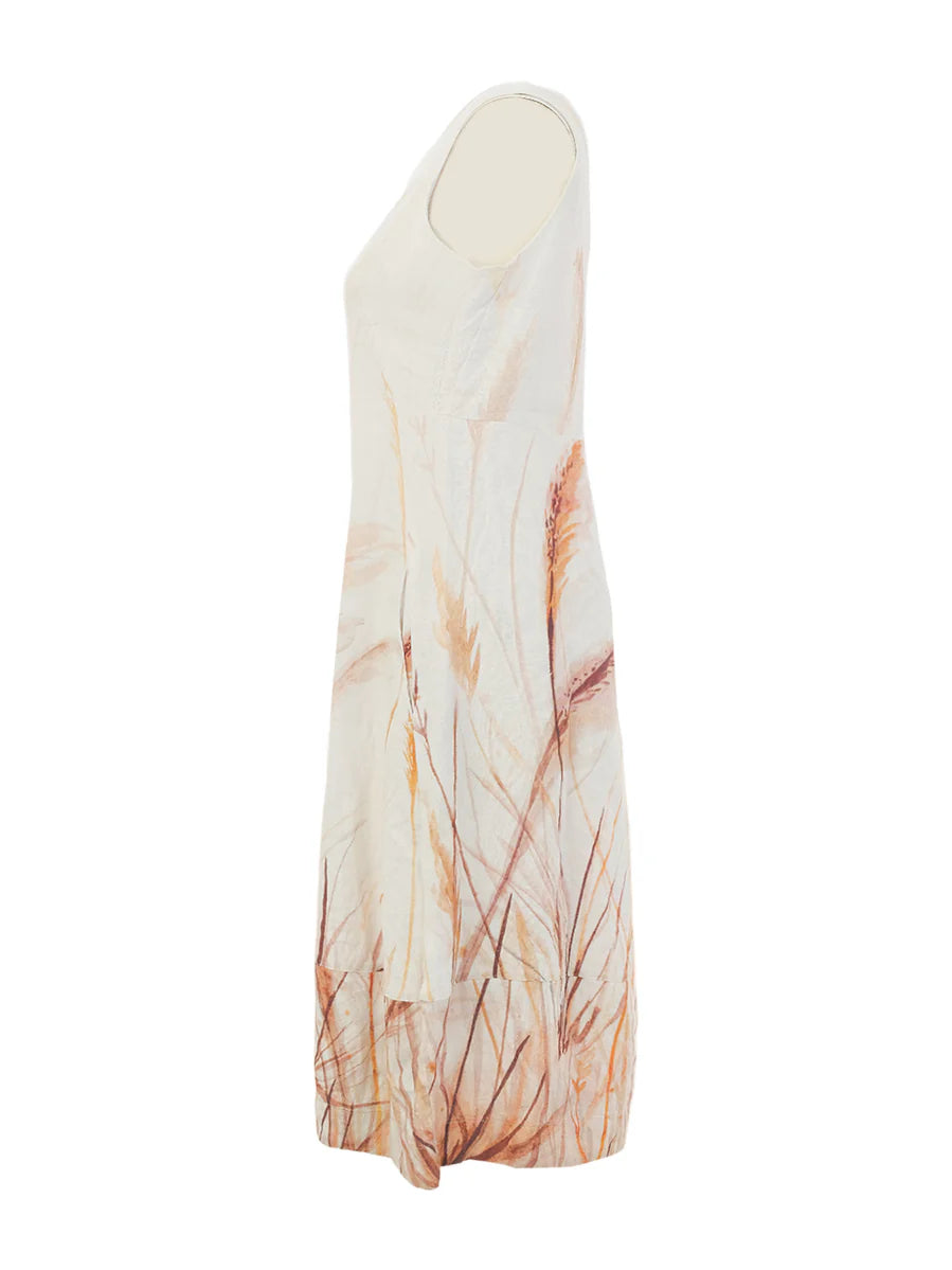 Vestido DOLCEZZA MONTREAL en blanco y beige