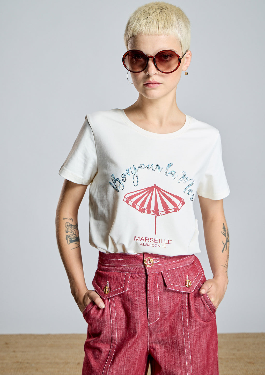 Camiseta ALBA CONDE Marseille en crudo