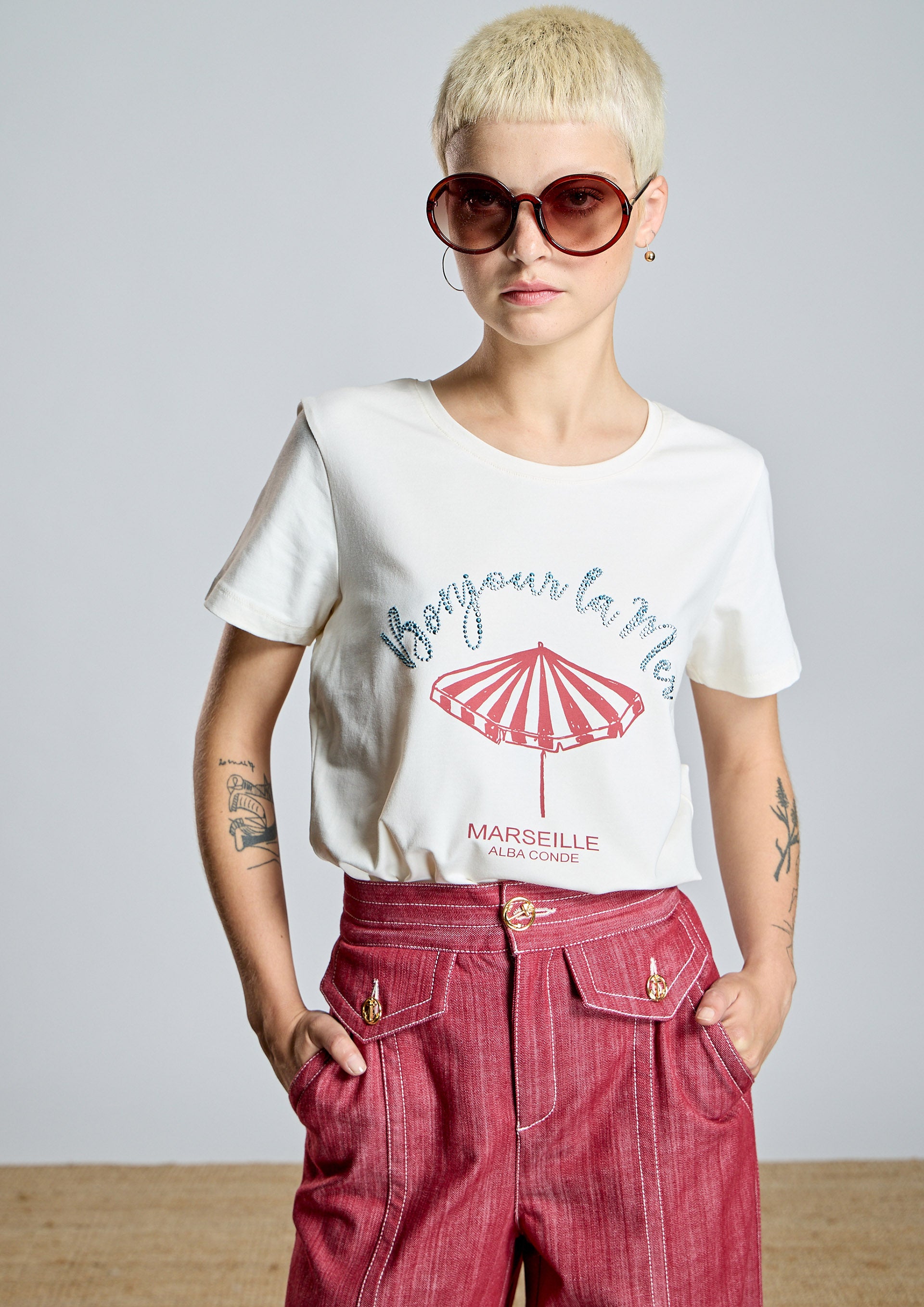 Camiseta ALBA CONDE Marseille en crudo