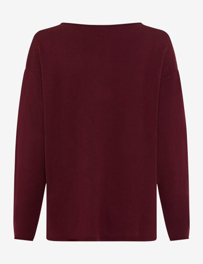 Jersey BRAX FEEL GOOD de lana color rubí