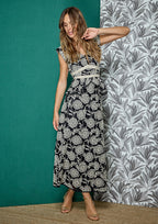 Falda ALBA CONDE midi  bordada estampado floral