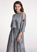 Blusa ALBA CONDE fluida plateada